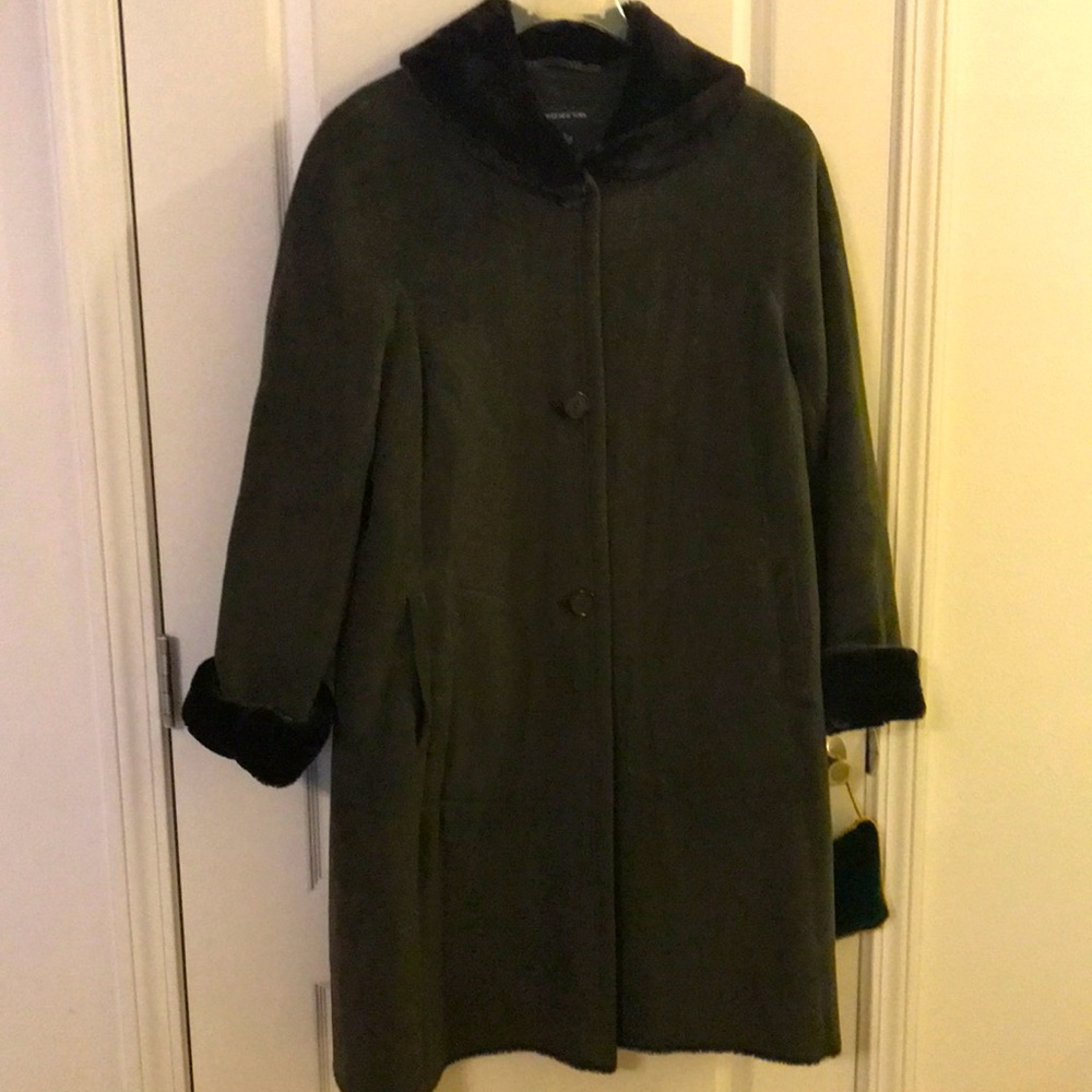 EUC-Jones New York Faux Suede Fur Lined Coat
